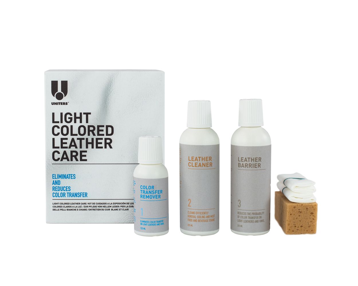 Uniters Light Colored Leather Care MAXI Kit - 225ml